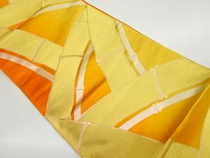 竹模様織出し袋帯